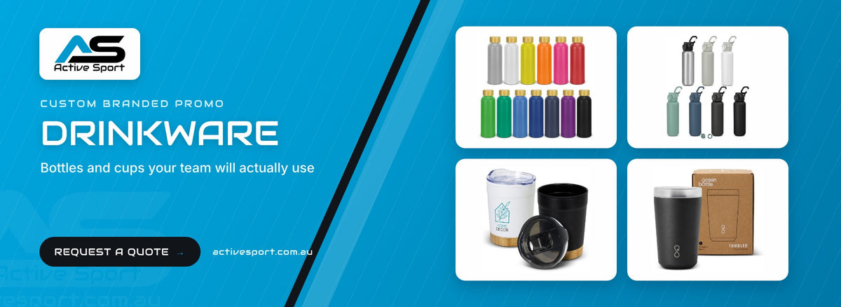 Custom branded promo: Drinkware. Request a quote