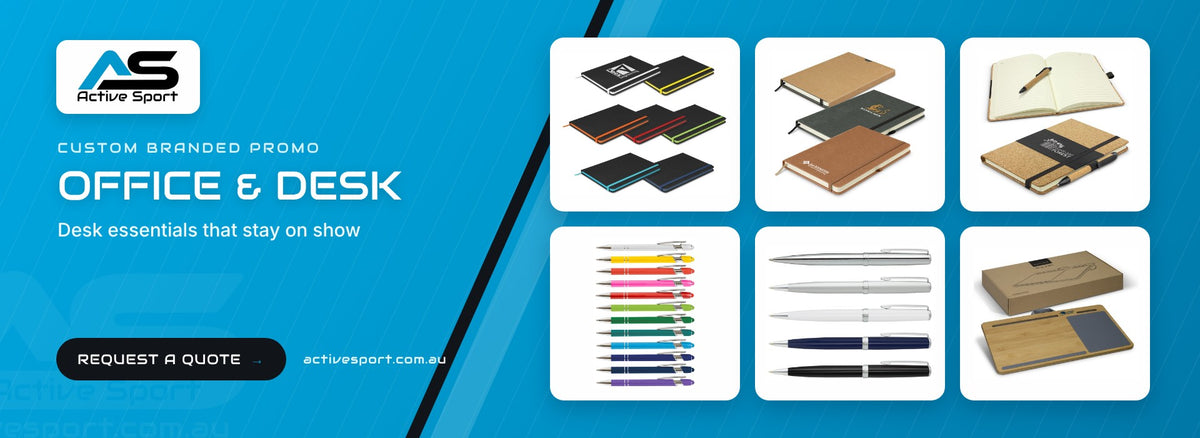 Custom branded promo: Office & Desk. Request a quote