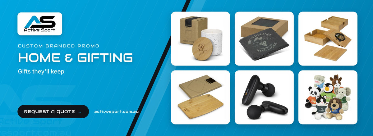 Custom branded promo: Home & Gifting. Request a quote