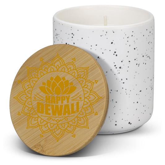 Diwali Candle with Bamboo Lid